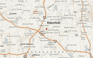 a map of Mansfield, Massachusetts